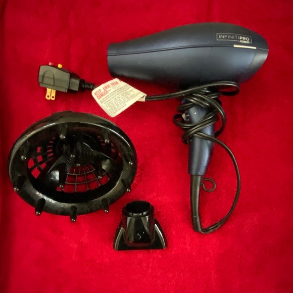 Conair InfinitiPRO Hair Blow Dryer Diffuser Concentrator Ionic Blue Gently Used - Picture 1 of 10